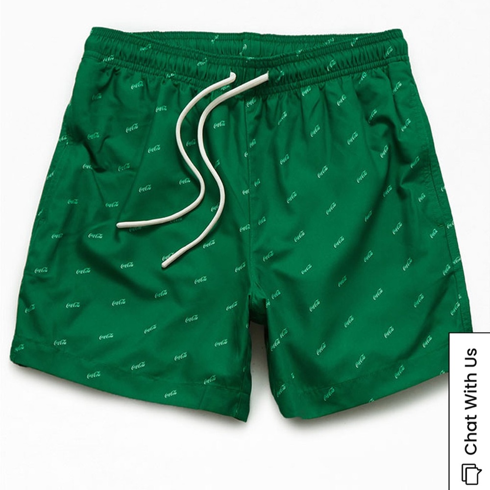 Vintage Coca-Cola- 4.5" Swim Trunks. Size Large